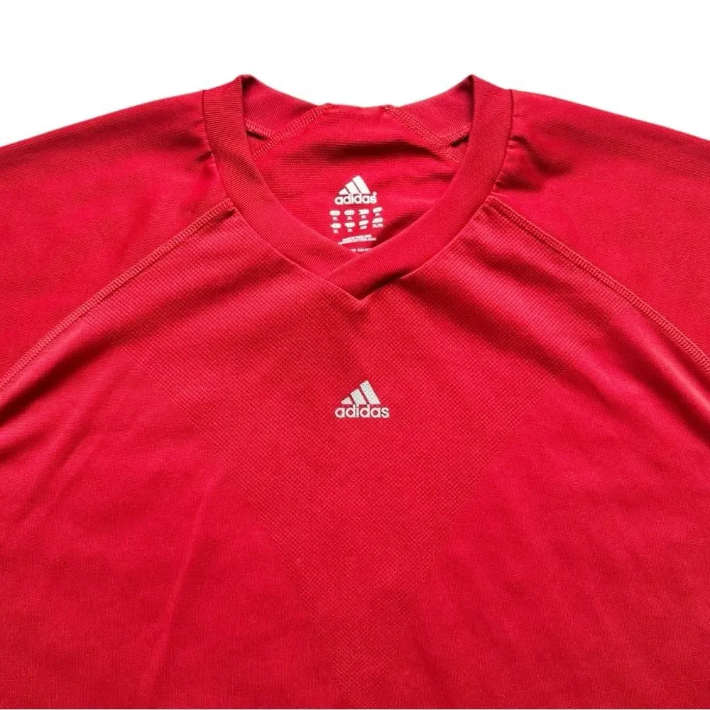 🔃Adidas Men’s Red Short Sleeve ClimaCool Athletic Shirt
